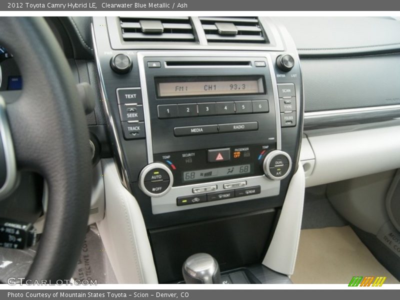 Clearwater Blue Metallic / Ash 2012 Toyota Camry Hybrid LE