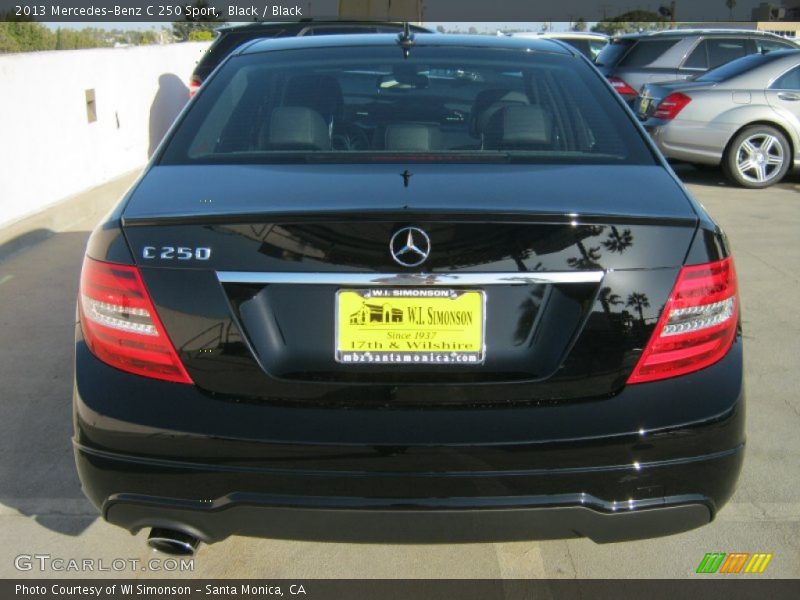 Black / Black 2013 Mercedes-Benz C 250 Sport