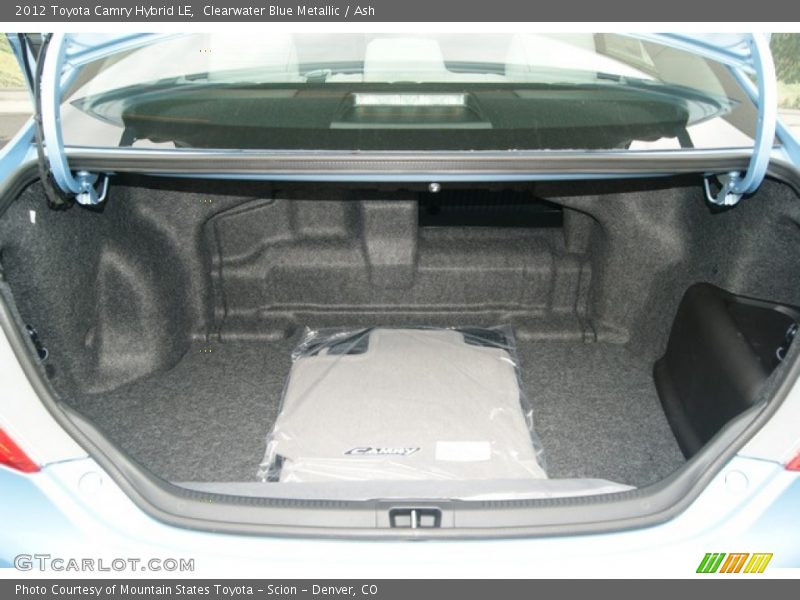 Clearwater Blue Metallic / Ash 2012 Toyota Camry Hybrid LE