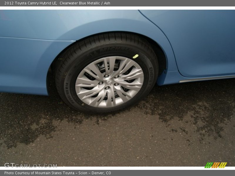 Clearwater Blue Metallic / Ash 2012 Toyota Camry Hybrid LE