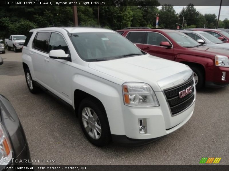Olympic White / Light Titanium 2012 GMC Terrain SLE AWD