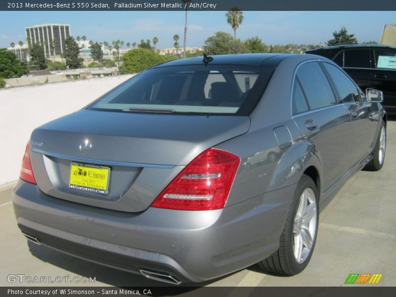 Palladium Silver Metallic / Ash/Grey 2013 Mercedes-Benz S 550 Sedan