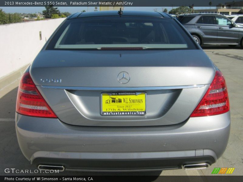 Palladium Silver Metallic / Ash/Grey 2013 Mercedes-Benz S 550 Sedan