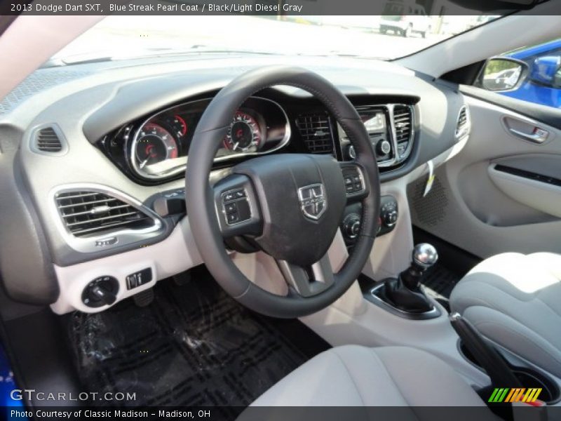 Black/Light Diesel Gray Interior - 2013 Dart SXT 