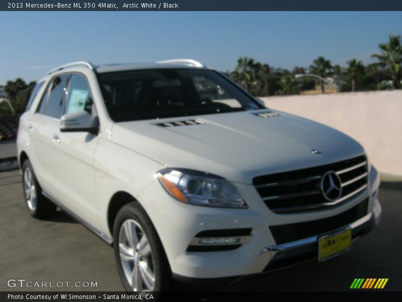 Arctic White / Black 2013 Mercedes-Benz ML 350 4Matic