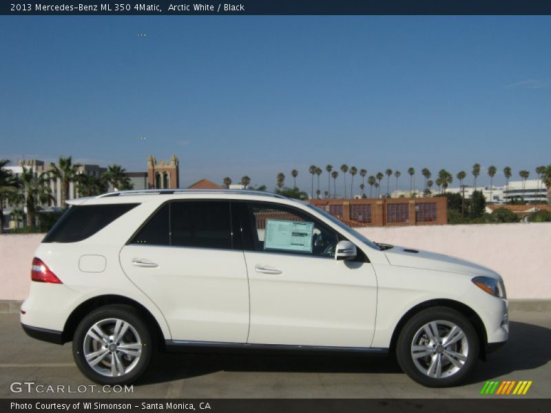Arctic White / Black 2013 Mercedes-Benz ML 350 4Matic