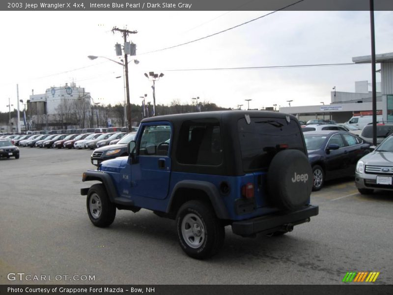 Intense Blue Pearl / Dark Slate Gray 2003 Jeep Wrangler X 4x4