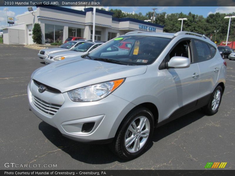 Diamond Silver / Black 2010 Hyundai Tucson GLS AWD