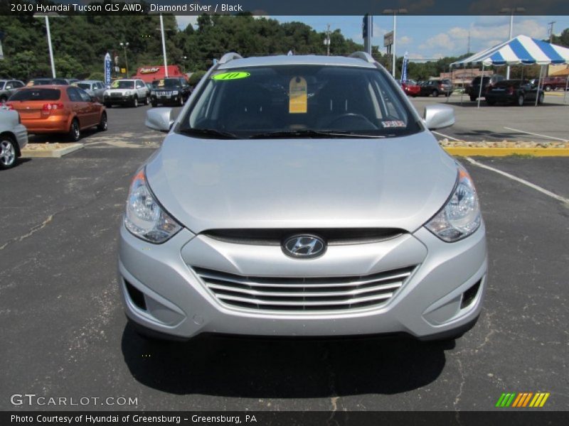 Diamond Silver / Black 2010 Hyundai Tucson GLS AWD