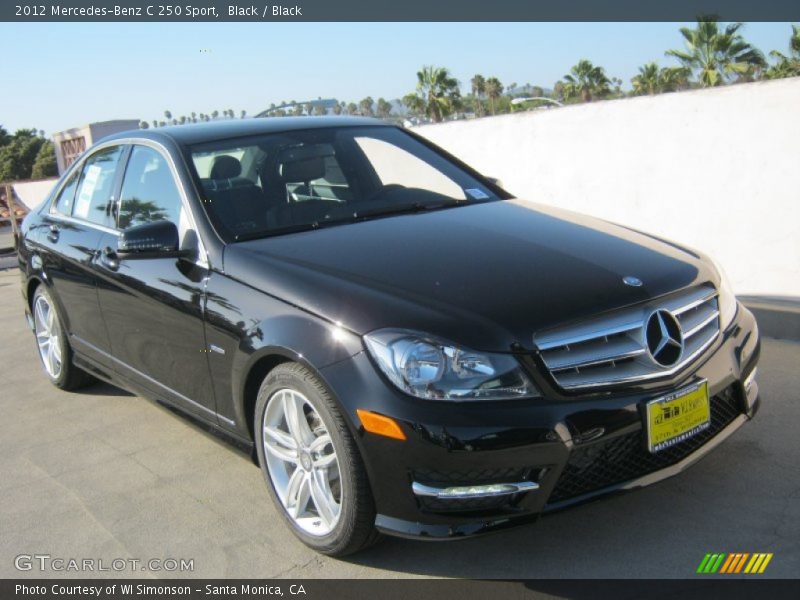 Black / Black 2012 Mercedes-Benz C 250 Sport