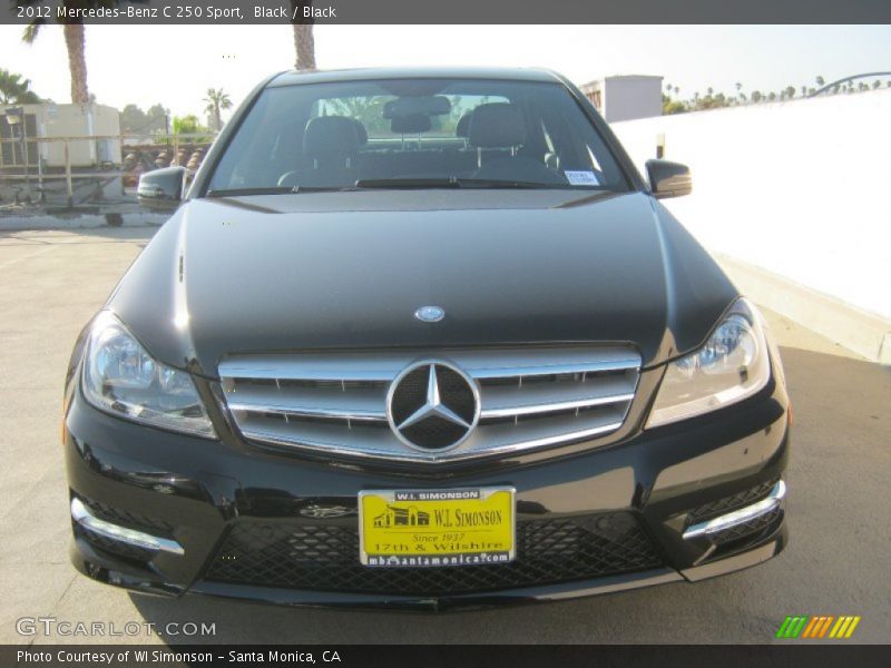Black / Black 2012 Mercedes-Benz C 250 Sport