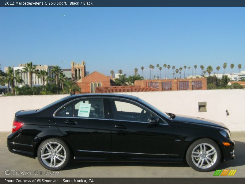 Black / Black 2012 Mercedes-Benz C 250 Sport