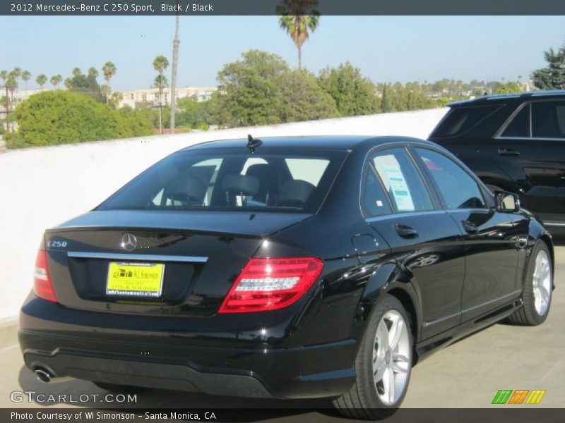 Black / Black 2012 Mercedes-Benz C 250 Sport