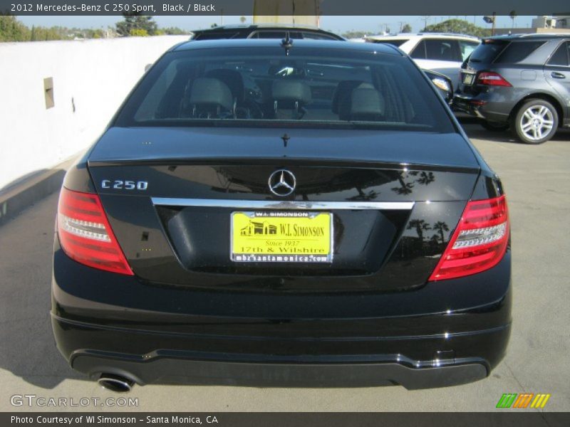 Black / Black 2012 Mercedes-Benz C 250 Sport