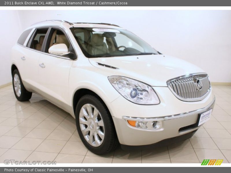 White Diamond Tricoat / Cashmere/Cocoa 2011 Buick Enclave CXL AWD