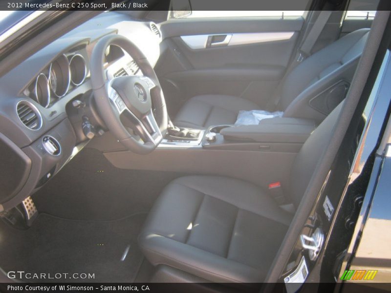 Black / Black 2012 Mercedes-Benz C 250 Sport
