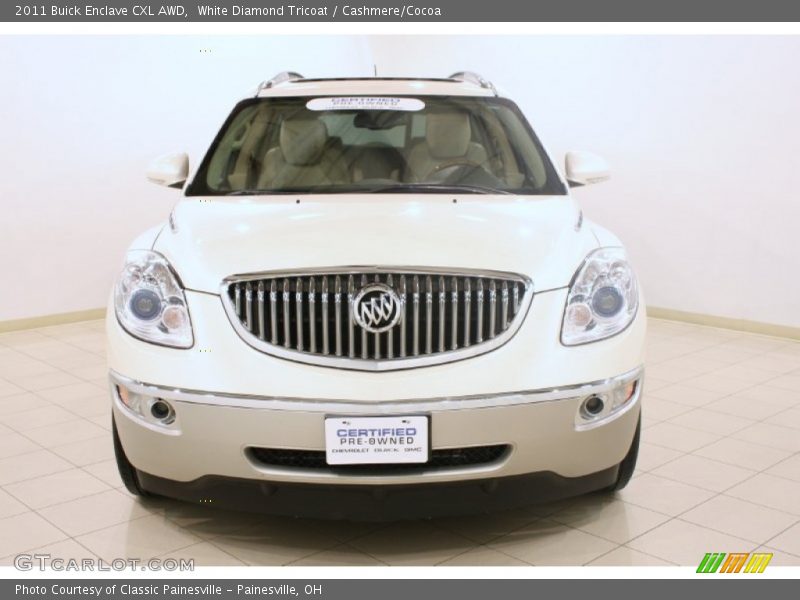 White Diamond Tricoat / Cashmere/Cocoa 2011 Buick Enclave CXL AWD