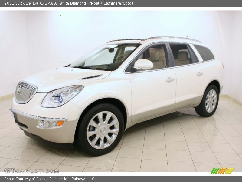 White Diamond Tricoat / Cashmere/Cocoa 2011 Buick Enclave CXL AWD