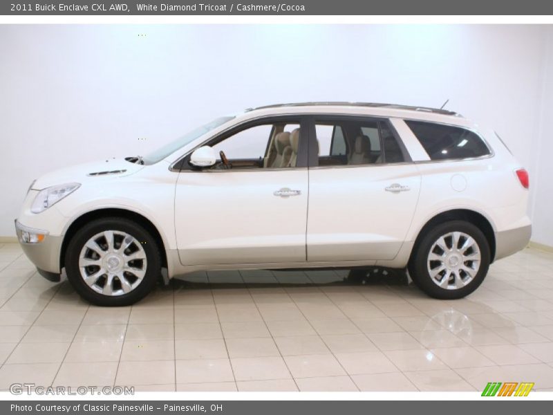 White Diamond Tricoat / Cashmere/Cocoa 2011 Buick Enclave CXL AWD