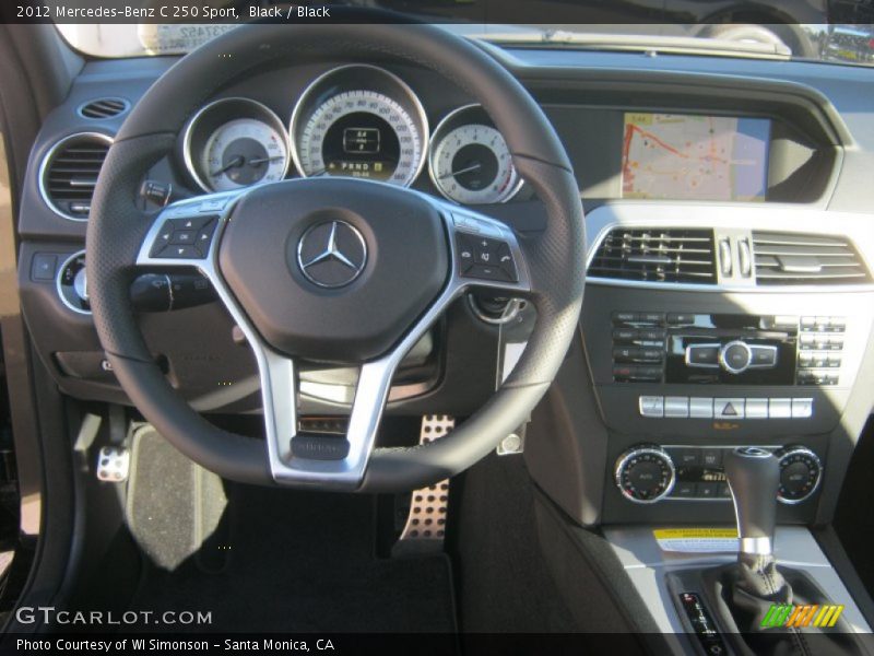 Black / Black 2012 Mercedes-Benz C 250 Sport