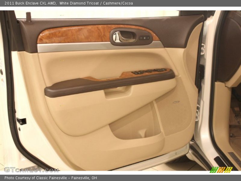 White Diamond Tricoat / Cashmere/Cocoa 2011 Buick Enclave CXL AWD