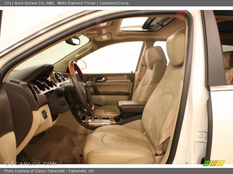 White Diamond Tricoat / Cashmere/Cocoa 2011 Buick Enclave CXL AWD