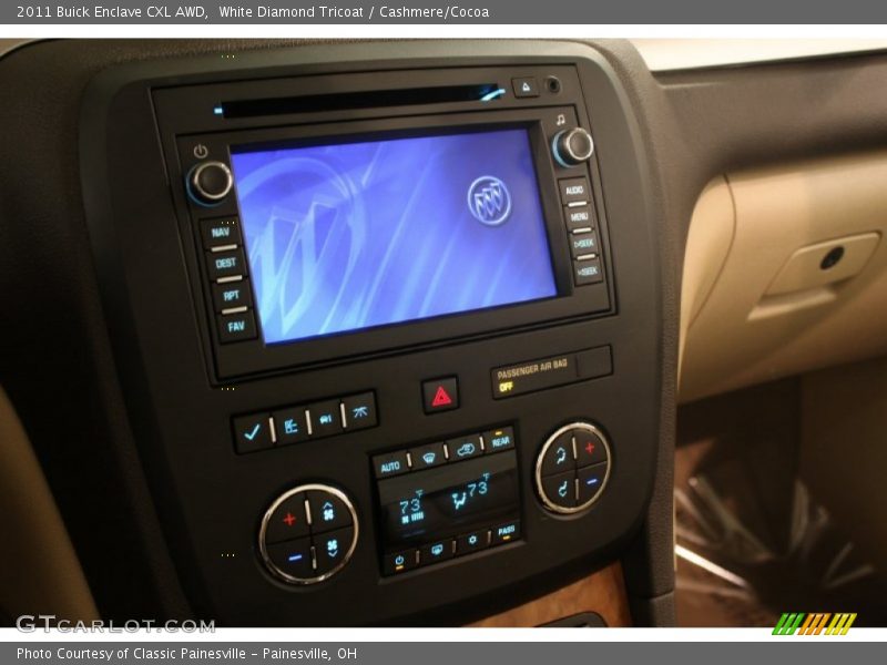 White Diamond Tricoat / Cashmere/Cocoa 2011 Buick Enclave CXL AWD