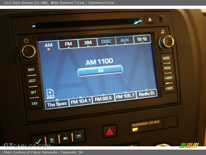White Diamond Tricoat / Cashmere/Cocoa 2011 Buick Enclave CXL AWD