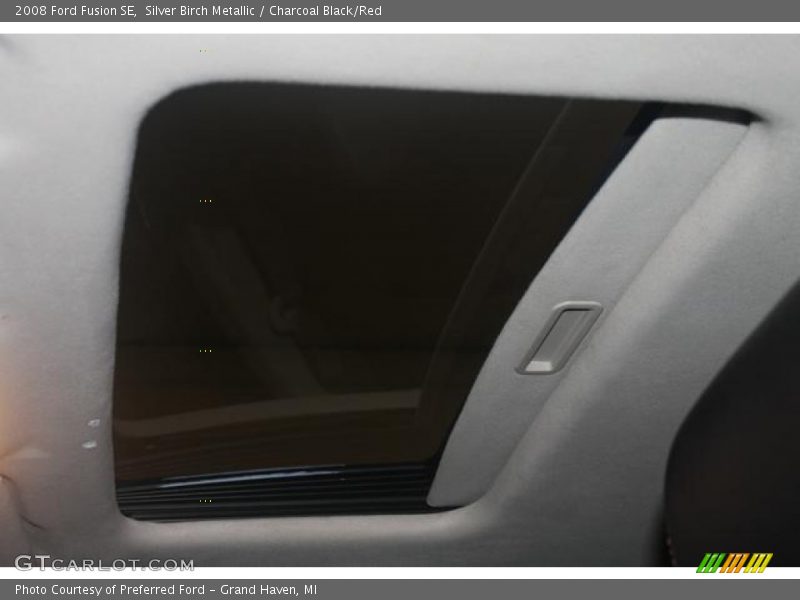 Silver Birch Metallic / Charcoal Black/Red 2008 Ford Fusion SE