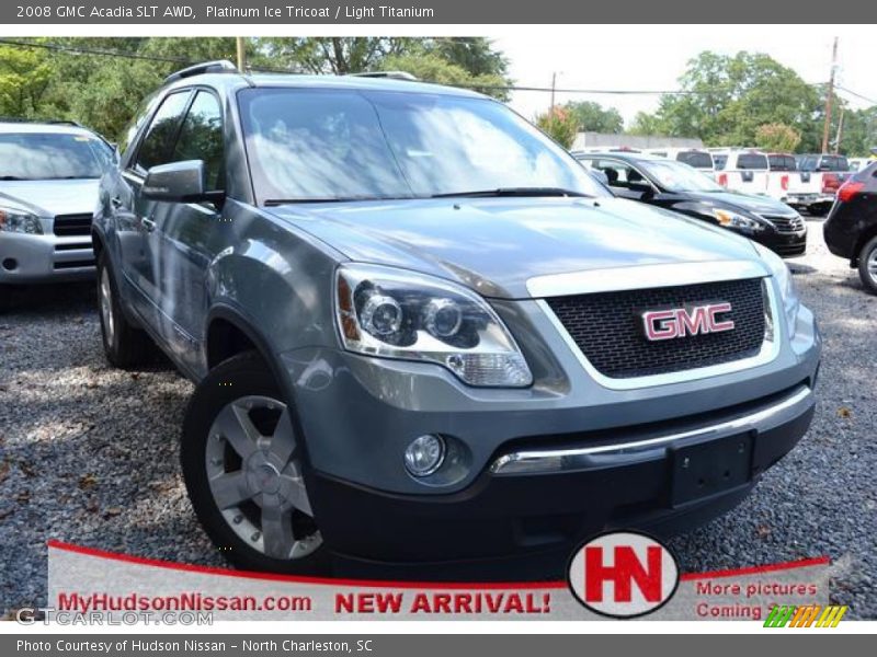 Platinum Ice Tricoat / Light Titanium 2008 GMC Acadia SLT AWD