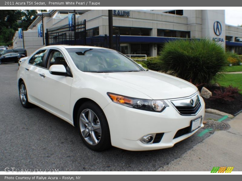 Premium White Pearl / Taupe 2011 Acura TSX Sedan