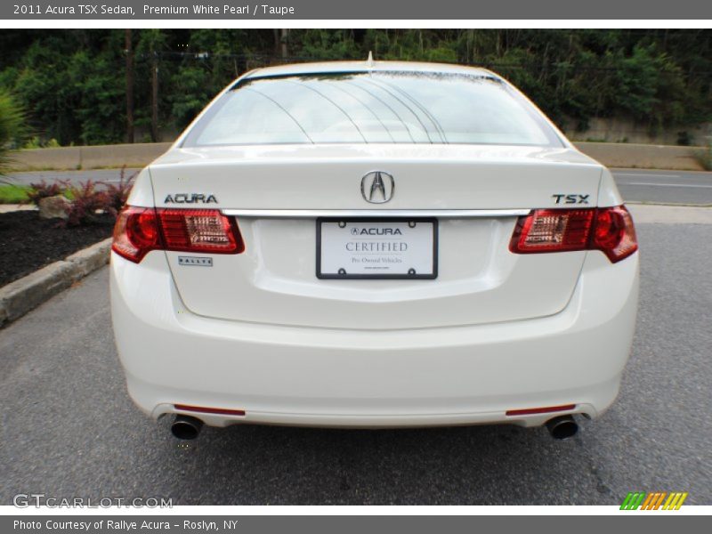 Premium White Pearl / Taupe 2011 Acura TSX Sedan