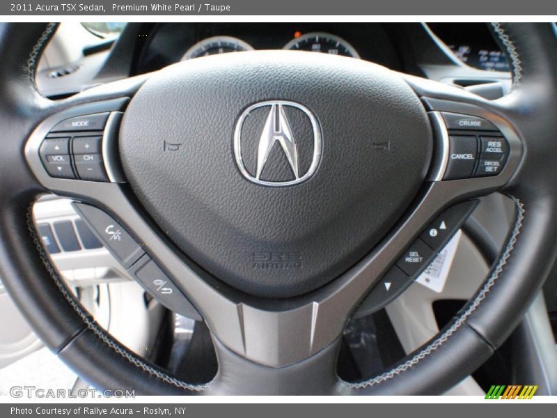Premium White Pearl / Taupe 2011 Acura TSX Sedan