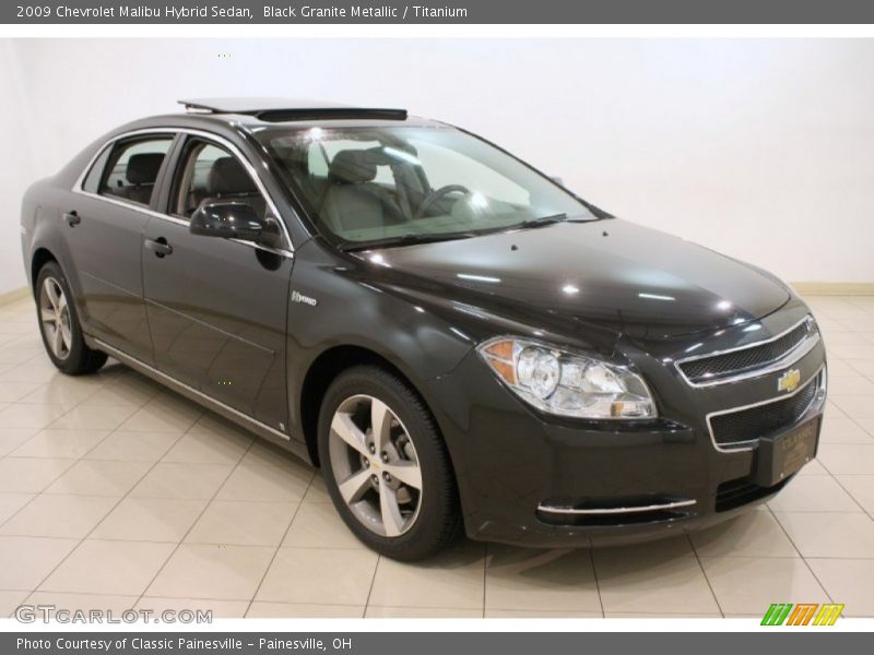 Black Granite Metallic / Titanium 2009 Chevrolet Malibu Hybrid Sedan