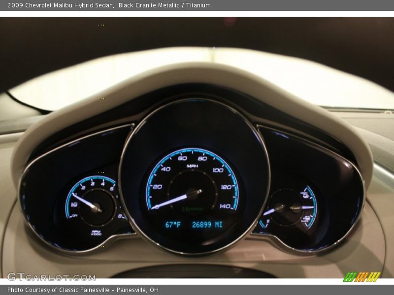 Black Granite Metallic / Titanium 2009 Chevrolet Malibu Hybrid Sedan