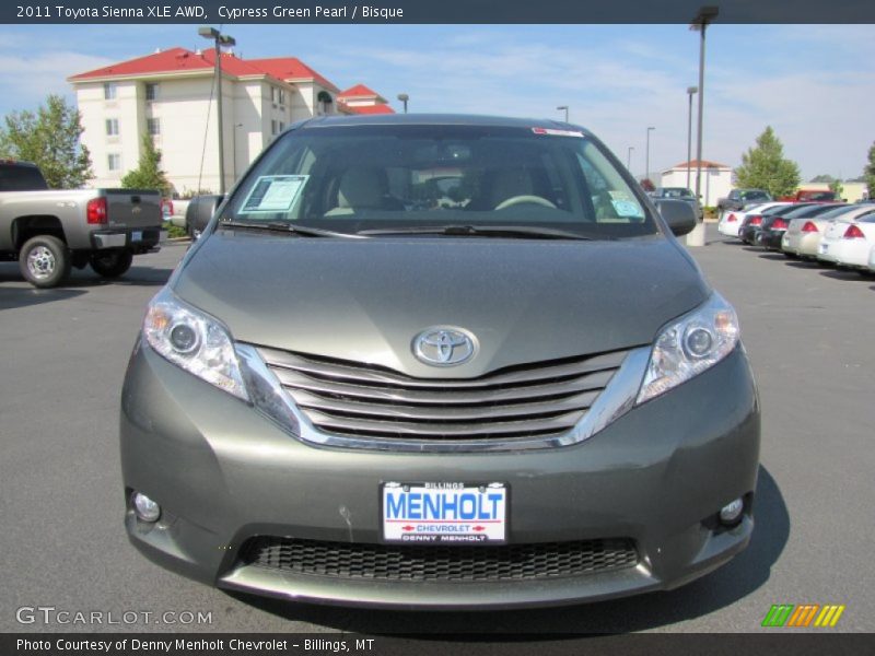 Cypress Green Pearl / Bisque 2011 Toyota Sienna XLE AWD