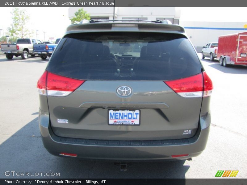 Cypress Green Pearl / Bisque 2011 Toyota Sienna XLE AWD