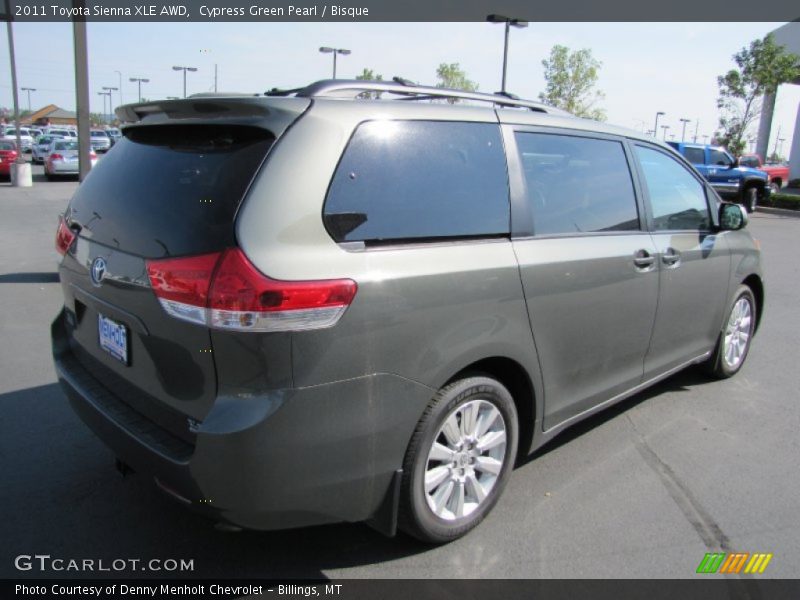Cypress Green Pearl / Bisque 2011 Toyota Sienna XLE AWD
