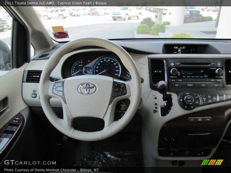 Cypress Green Pearl / Bisque 2011 Toyota Sienna XLE AWD