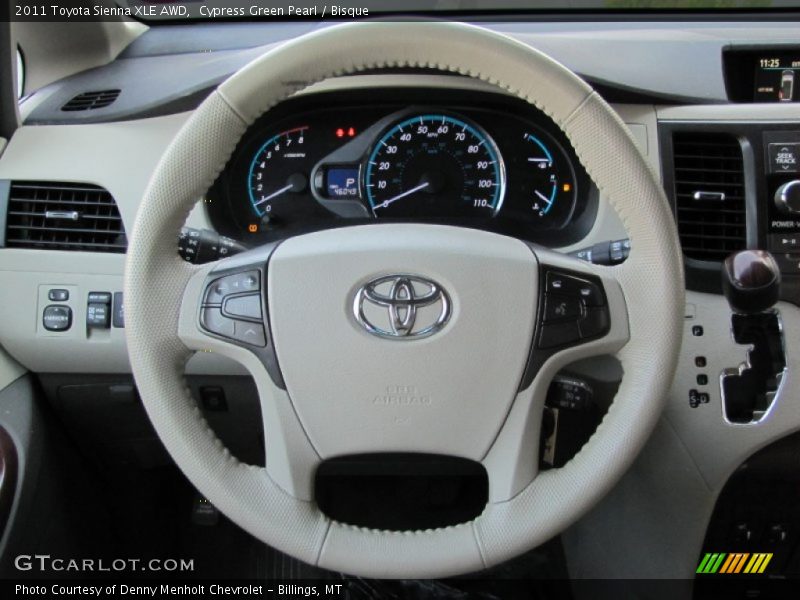 Cypress Green Pearl / Bisque 2011 Toyota Sienna XLE AWD