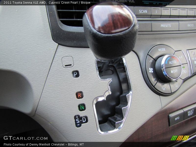 Cypress Green Pearl / Bisque 2011 Toyota Sienna XLE AWD