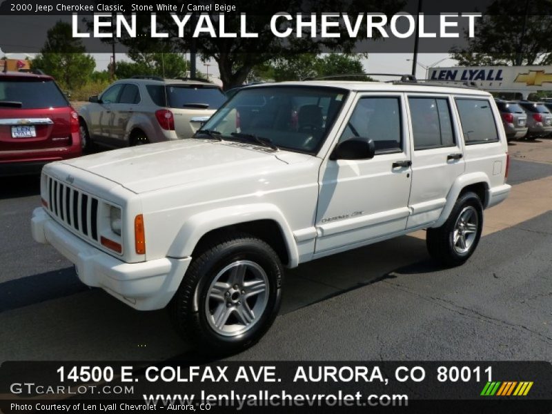 Stone White / Camel Beige 2000 Jeep Cherokee Classic