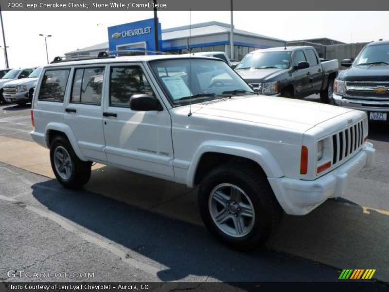 Stone White / Camel Beige 2000 Jeep Cherokee Classic