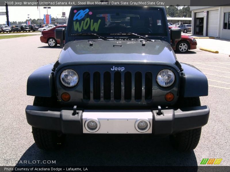 Steel Blue Metallic / Dark Slate Gray/Med Slate Gray 2008 Jeep Wrangler Unlimited Sahara 4x4