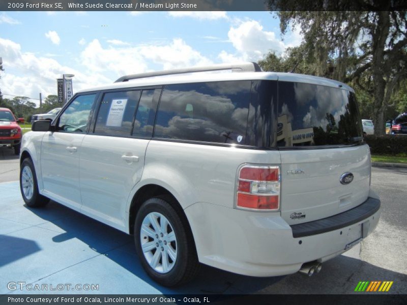 White Suede Clearcoat / Medium Light Stone 2009 Ford Flex SE