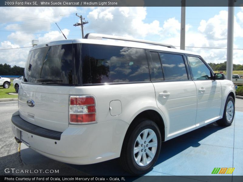 White Suede Clearcoat / Medium Light Stone 2009 Ford Flex SE