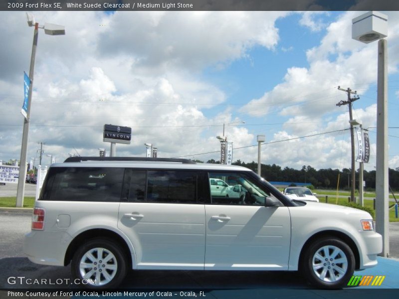 White Suede Clearcoat / Medium Light Stone 2009 Ford Flex SE
