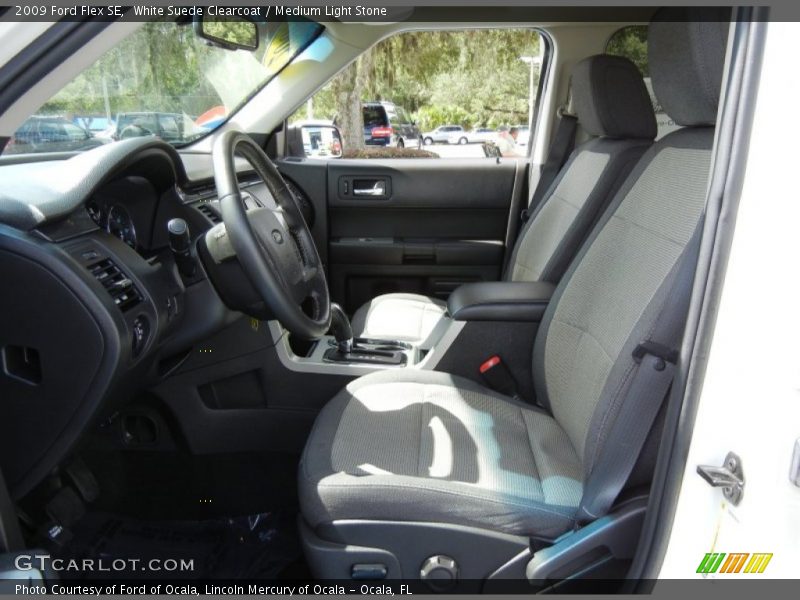 White Suede Clearcoat / Medium Light Stone 2009 Ford Flex SE