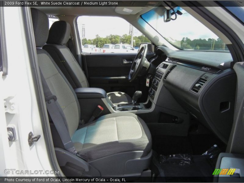 White Suede Clearcoat / Medium Light Stone 2009 Ford Flex SE