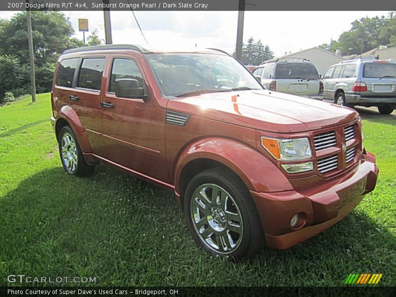Sunburst Orange Pearl / Dark Slate Gray 2007 Dodge Nitro R/T 4x4
